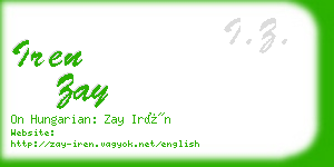 iren zay business card